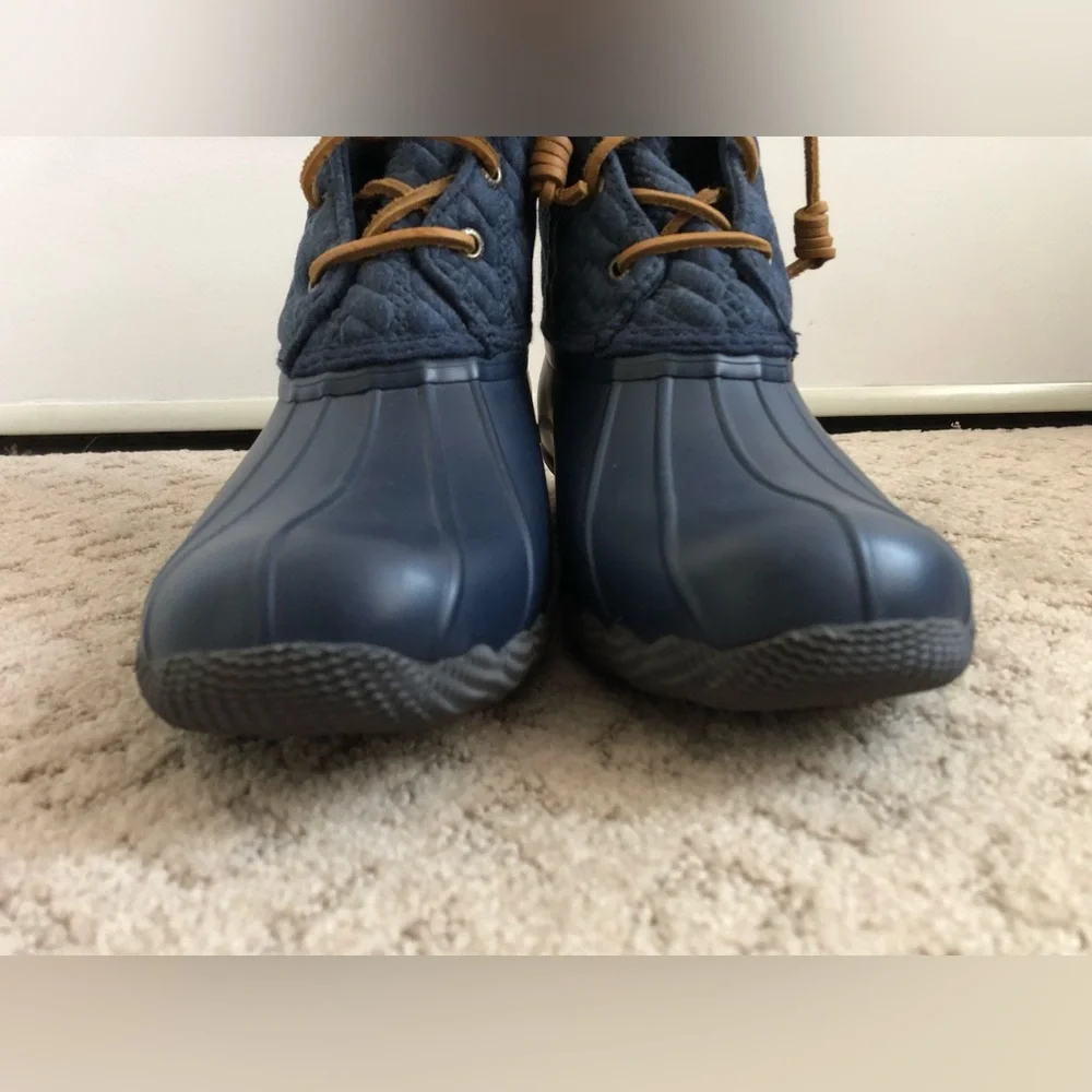 Sperry Saltwater Rope Embossed Duck Boots Size 9 - Picture 4 of 11